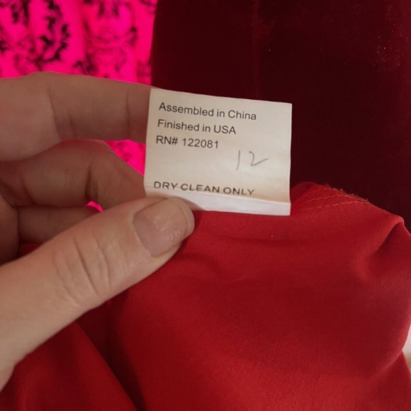 Bettie Page Las Vegas Vintage Sz XL Ruby Cherry Red Pin-up Pencil Vixen Wiggle - Picture 9 of 10